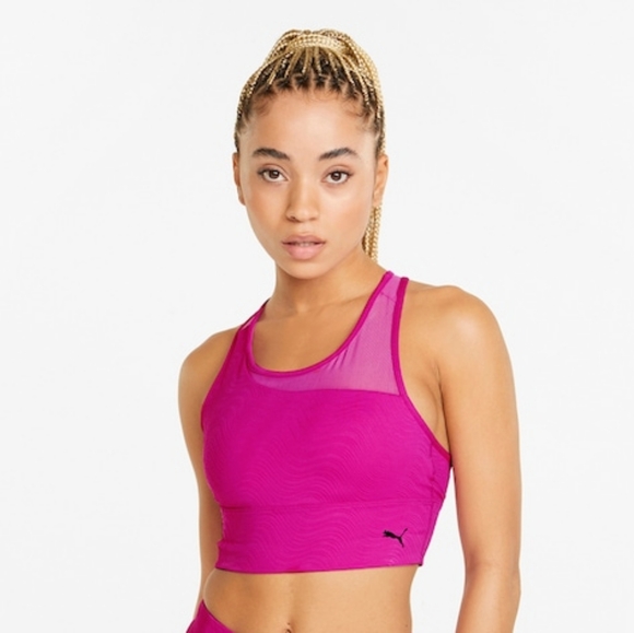 PUMA Mid Impact Flawless Bra Deep Orchid - Picture 2 of 8